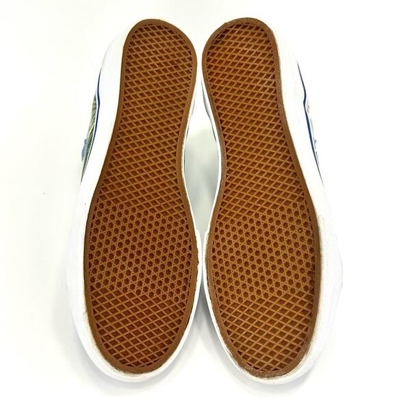 Men Sz 5.5 Vans Sk8hi Slim Lace High Sneaker Skateboard Van Doren Blue/Tropical - Picture 8 of 16